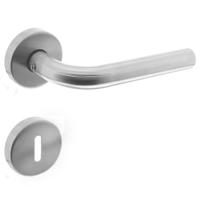 Intersteel Deurkruk Recht op rozet geveerd met sleutelrozetten ATP - RVS - thumbnail