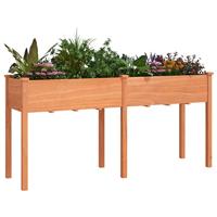 VidaXL Plantenbak met voering 161x45x76 cm massief vurenhout bruin - thumbnail