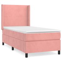 Boxspring met matras fluweel roze 140x190 cm - thumbnail