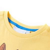 Kindershirt met korte mouwen 116 geel - thumbnail
