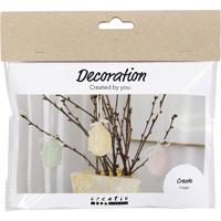 Creativ Company Mini hobbyset decoratie eieren pastelkleuren - thumbnail