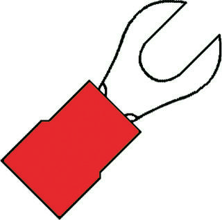 100 Vorkkabelschoen M5 Geïsoleerd rood voor draad 0,5-1,5 mm2 klemko 100290