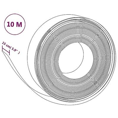 VidaXL Tuinrand 10 m 15 cm polyetheen grijs - thumbnail
