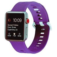 Siliconen bandje met motief - Paars - Geschikt voor Apple Watch 38mm / 40mm / 41mm / 42mm - thumbnail
