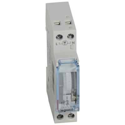 Schakelklok analoog 24 uur din rail montage 412780