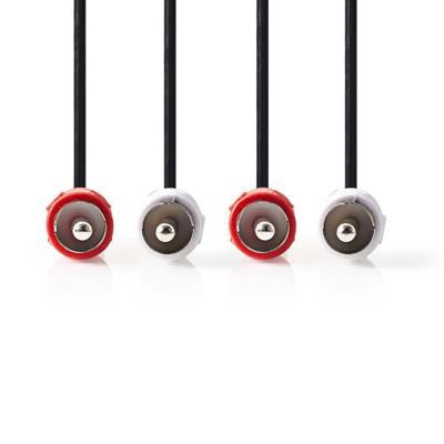 Nedis CAGB24200BK10 Stereo-audiokabel 2x Rca Male - 2x Rca Male 1,0 M Zwart