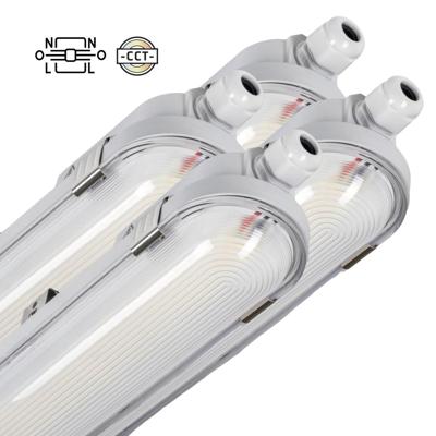 4 PACK - LED's Light pro Koppelbaar CCT/Power select TL armatuur met Strip - 180lm/w 39W 150cm 7020lm 3000K/4000K/6500K - IP65 IK08