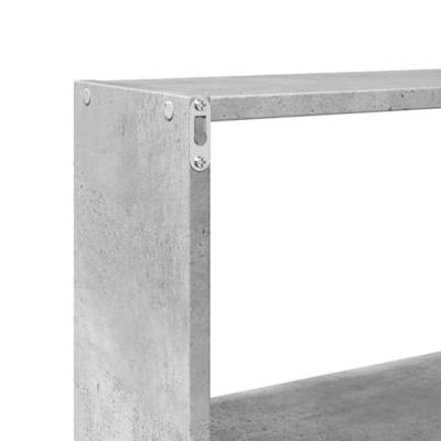 Wandkast 158x18x53 cm bewerkt hout betongrijs