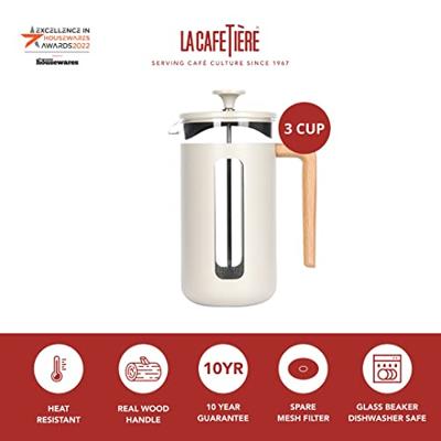 La Cafetière - Pisa Cafetiere Crème - 3 kops - thumbnail