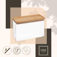 OTIX Cracker Bewaardoos Transparant Knackebrod Vershouddoos Bamboe - thumbnail