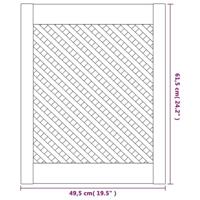VidaXL Kastdeuren met latwerk 2 st 49,5x61,5 cm massief grenenhout - thumbnail