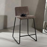 Nohr Barkruk 'Sheridan' Bouclé, kleur Donkergrijs (zithoogte 64cm) - thumbnail