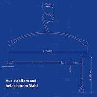 Kledinghanger maul metaal 460x190mm zwart 5 stuks - thumbnail