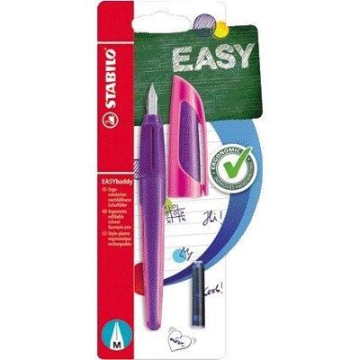 STABILO EASYbuddy - vulpen - M Nib voor rechtshandigen - paars/magenta | 5 stuks