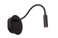 Lucide JOLIJN - Oplaadbare Bedlamp / Wandlamp - Accu/Batterij - Ø 11 cm - LED - 1x2W 3000K - Magnetisch - Zwart - thumbnail