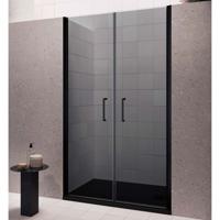 Nisdeur Lacus Giglio Evo Saloon 2 Klapdeuren 100x200 cm Rookglas Zwart Lacus - thumbnail