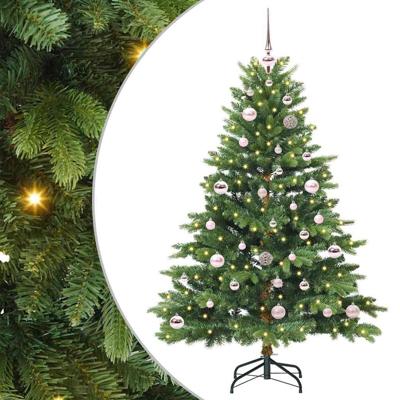 Kunstkerstboom met 150 LED met standaard Groen 150 cm PE en PVC