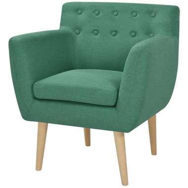 vidaXL Fauteuil stof groen