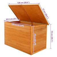 Tuinbox 126x72x72 cm hout - thumbnail