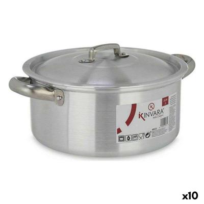 Kookpot met Deksel Kinvara Zilverkleurig 3 L 28 x 12,5 x 22 cm (10 Stuks)