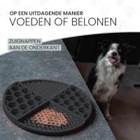 Eat Slow Live Longer Lick Mat Dimensions Circle  Grey - thumbnail