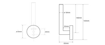Reserverolhouder Sapho X-Round 16.5 cm Hangend Chroom Sapho