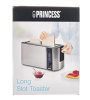 Princess Broodrooster met lange sleuf Met geïntegreerde broodopzet RVS, Zwart - thumbnail