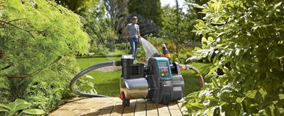 Gardena Hydrophore Pump 6000/6E LCD Inox 1300W - Capacity 6000 l/h, 5.5 bar & Dry-Running Protection. - thumbnail