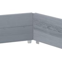 Verhoogde plantenbak zeshoekig 160x160 cm grenenhout grijs - thumbnail