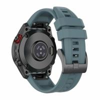 By Qubix - Siliconen sportbandje - Grijsblauw - Compatible met Garmin Instinct 3-50mm - Compatible Garmin bandje - thumbnail