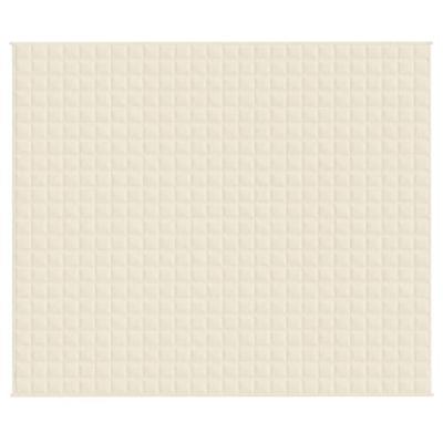 VidaXL Verzwaringsdeken 220x260 cm 11 kg stof lichtcrèmekleurig