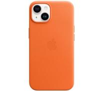 Apple leather case iPhone 14 Orange - thumbnail