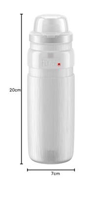 Elite bottle with protective cap fly mtb tex transparent 750ml