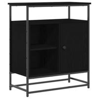 Dressoir Zwart eiken 69 x 35 x 80 cm Bewerkt hout - thumbnail