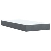 Boxspring met matras fluweel donkergrijs 90x200 cm - thumbnail