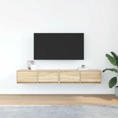 Tv-meubels 2 st 80x31x25,5 cm bewerkt hout sonoma eikenkleurig
