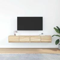 Tv-meubels 2 st 80x31x25,5 cm bewerkt hout sonoma eikenkleurig - thumbnail