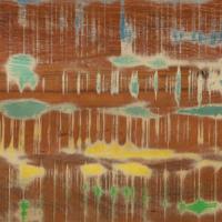 Wandtafel Multikleur 160 x 33 x 75 cm massief gerecycled hout - thumbnail