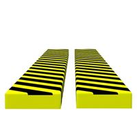 VidaXL Hoekbeschermers 2 st 6x2x101,5 cm pu geel en zwart - thumbnail