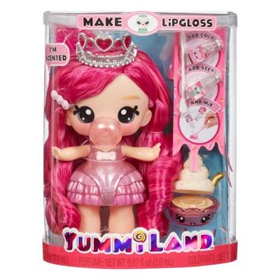 Yummiland - Grote pop van 25 cm om te kammen en te knuffelen - Huisdier + geurende lippenbalsem - Bianca - Vanaf 4 jaar