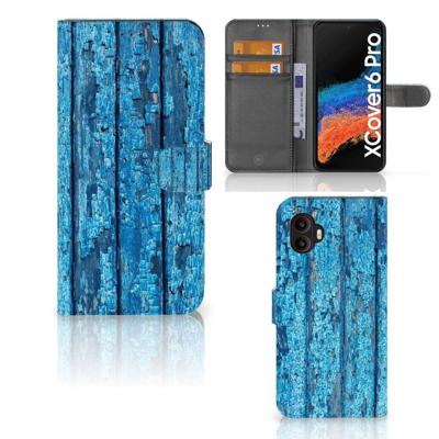 Samsung Galaxy Xcover 6 Pro | Book Style Case | Wood Blue