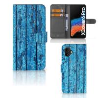 Samsung Galaxy Xcover 6 Pro | Book Style Case | Wood Blue - thumbnail