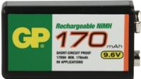GP Oplaadbare 9V batterij (blok) GPIND17R9HC1 NiMH 9.6 V 170 mAh 1 stuk(s) - thumbnail
