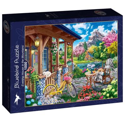 Evening House in the Mountains Puzzel 1000 Stukjes