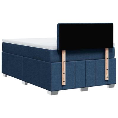 Boxspring met matras stof blauw 120x200 cm - thumbnail