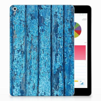 Apple iPad 9.7 2018 | 2017 Silicone Tablet Hoes Wood Blue Apple iPad 9.7 2018 | 2017 Silicone Tablet Hoes Wood Blue