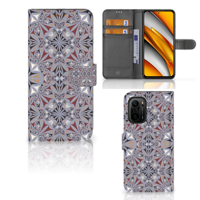 Poco F3 | Xiaomi Mi 11i Bookcase Flower Tiles - thumbnail