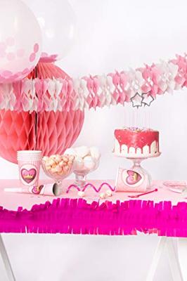 Confetti ballon met roze confetti - 4 stuks