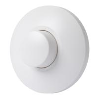 EcoDim - LED Vloerdimmer - ECO-DIM.09 - Fase Afsnijding RC - Enkel Knop - 0-50W - Rond - Mat Wit - thumbnail