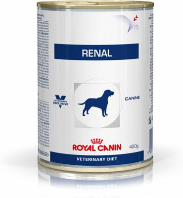 Royal Canin Veterinary Renal natvoer hond (paté) 4 trays (48 x 410 g) Royal Canin Veterinary Renal natvoer hond (paté) 4 trays (48 x 410 g)